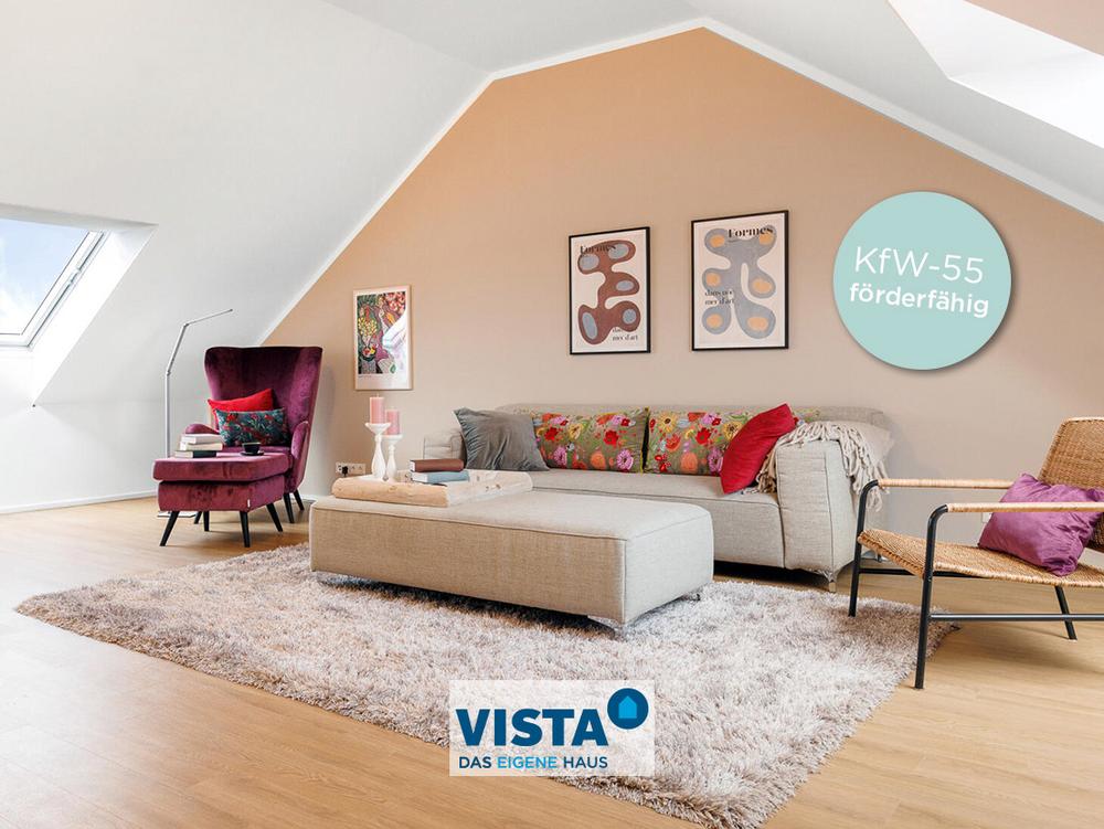 Bild Neubau Häuser Lechfeldstraße Ellgau: Visualisierung eines Dachgeschoss-Schlafzimmers