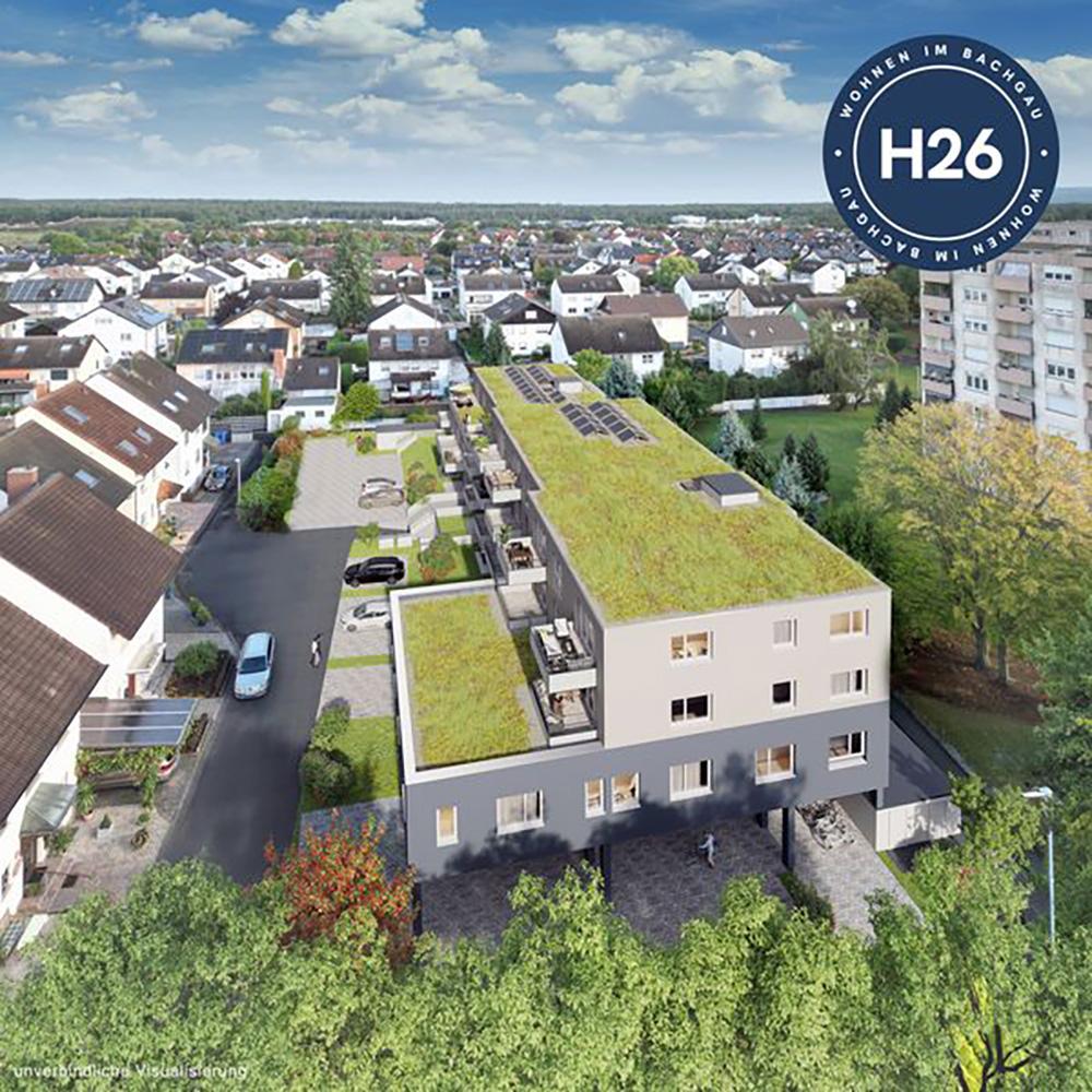 Bild Neubau Eigentumswohnungen Hasselstraße Großostheim Bild Neubau Eigentumswohnungen Hasselstraße Großostheim: Visualisierung eines Mehrfamilienhauses