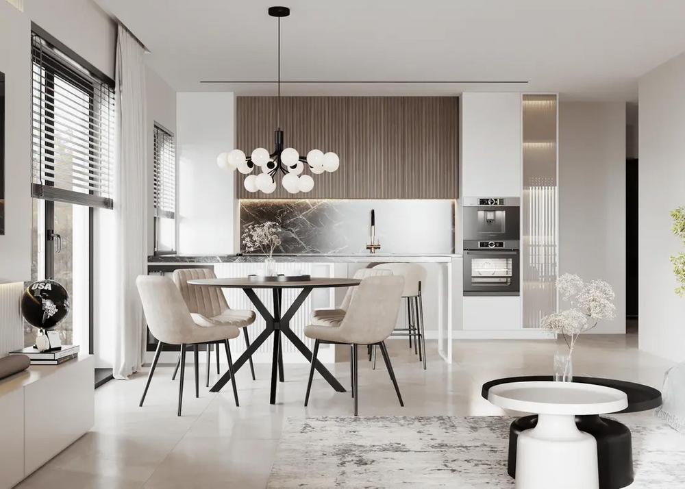 Bild Neubau Eigentumswohnungen Überlinger Straße Pfullendorf: Visualisierung eines hellen Wohnzimmers