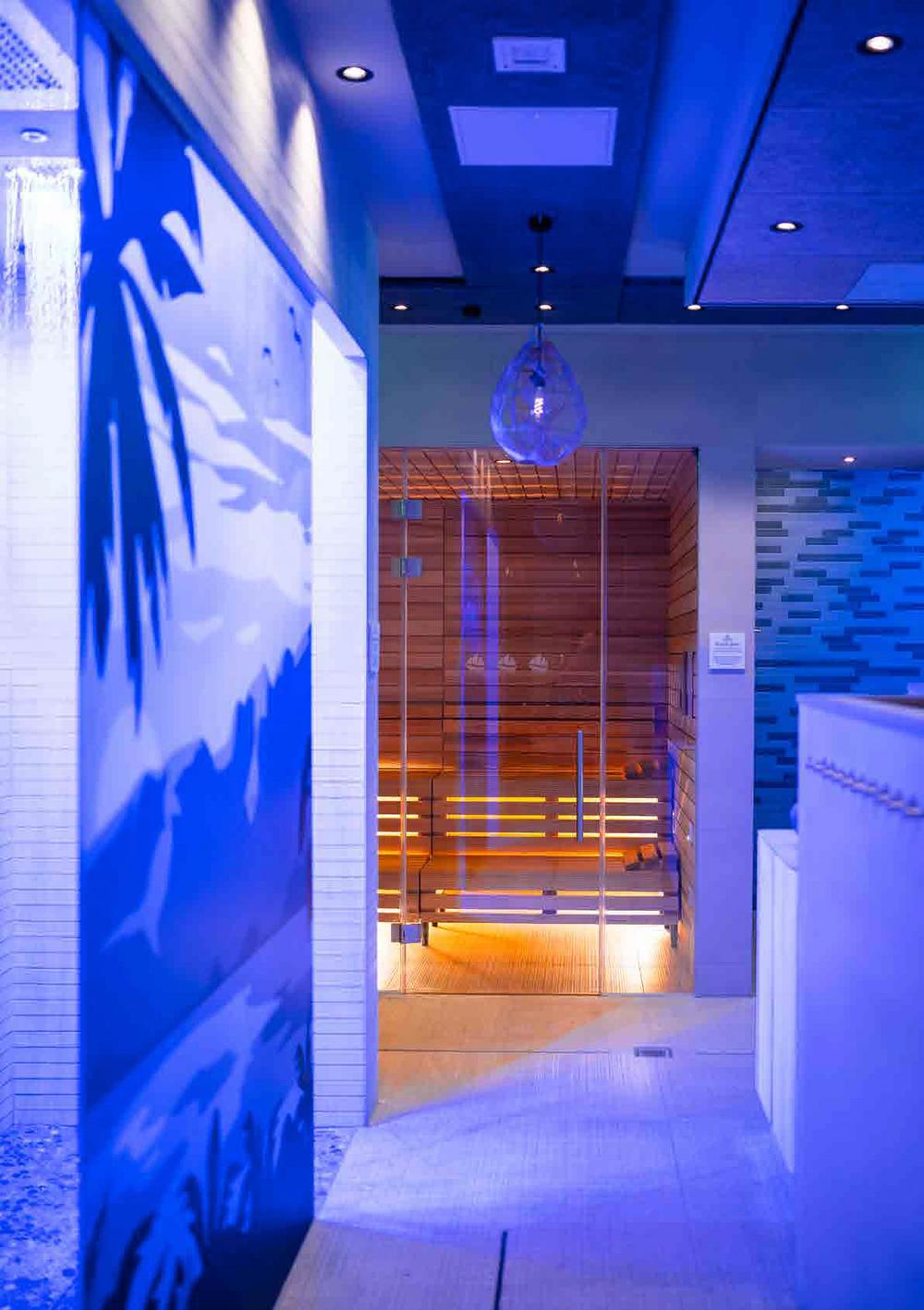 Bild Neubau Ferienapartments Marina Wendtorf Kiel: Bild einer Saunalandschaft