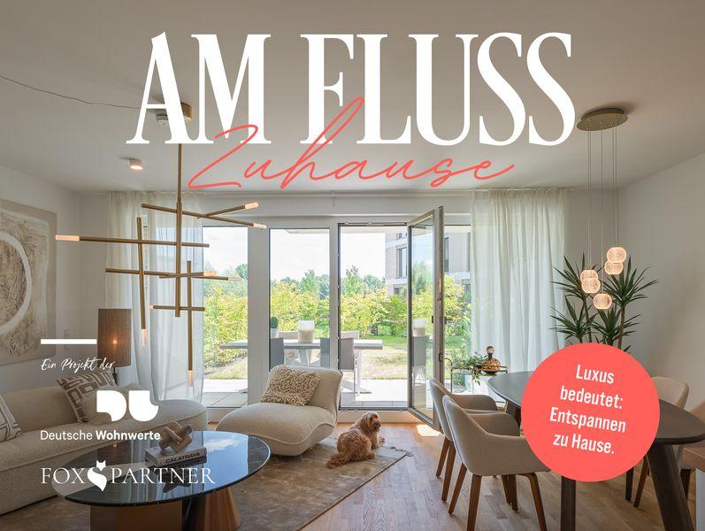 Bild Neubau Eigentumswohnungen Alte Ziegelei Speyer: Bild einer Terrassenwohnung mit Vermarktungshinweisen