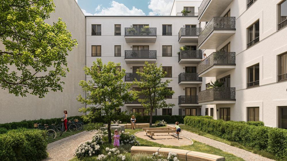 Bild Neubau Eigentumswohnungen Eckertstraße Berlin: Visualisierung eines Mehrfamilienhauses