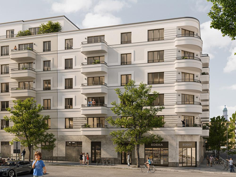 Bild Neubau Eigentumswohnungen Eckertstraße Berlin: Visualisierung eines Mehrfamilienhauses
