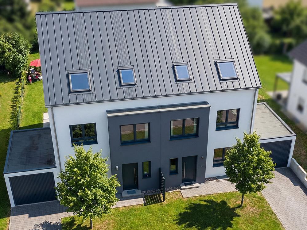 Bild Neubau Haus Zum Langwieser See Stuttgart: Visualisierung eines Doppelhauses