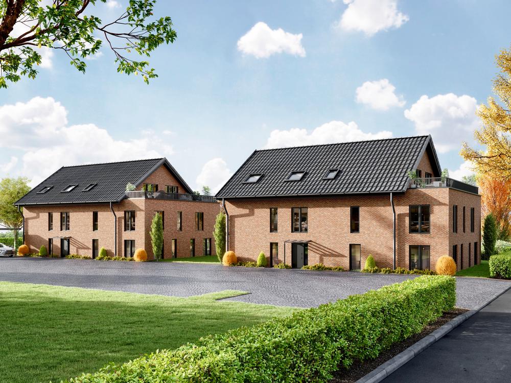 Bild Neubau Eigentumswohnungen und Häuser Auenfeld Garstedt: Visualisierung eines Mehrfamilienhauses