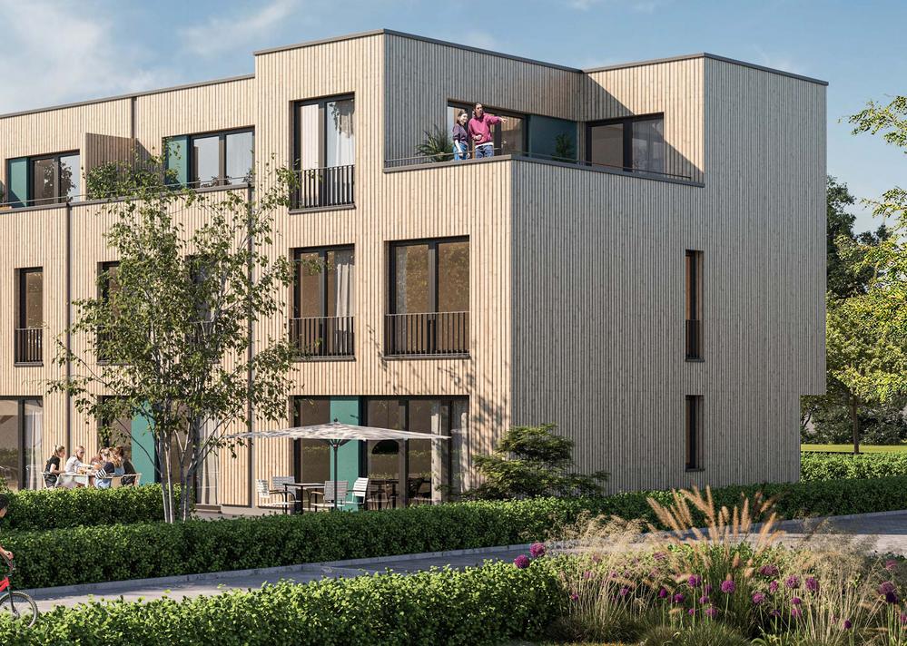 Bild Neubau Häuser Am Franzosenwäldchen Fulda: Visualisierung eines Reihenhauses