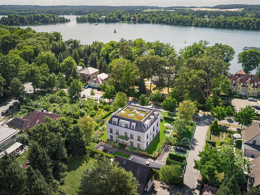 Bild Neubau Eigentumswohnungen Karl-Marx-Damm Bad Saarow: Vogelperspektive auf das Neubauprojekt