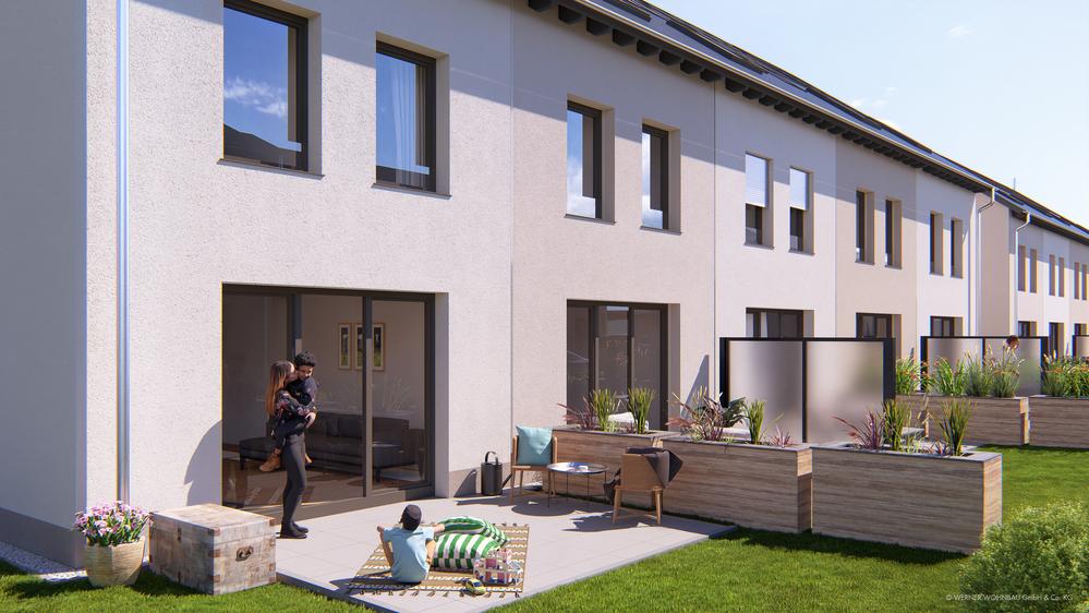 Bild Neubau Reihenhäuser Berg-Weiler: Visualisierung eines Reihenhauses