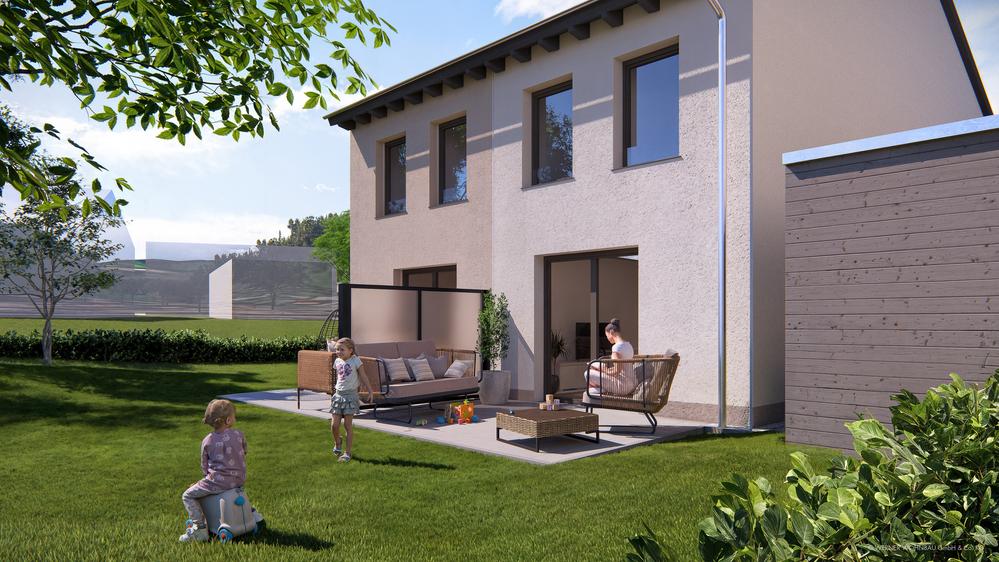 Bild Neubau Reihenhäuser Berg-Weiler: Visualisierung eines Reihenhauses