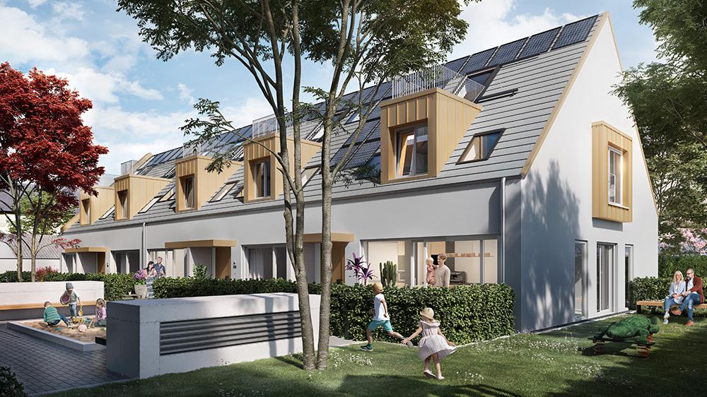 Bild Neubau Eigentumswohnungen und Häuser Bonner Straße Köln: Visualisierung eines Mehrfamilienhauses