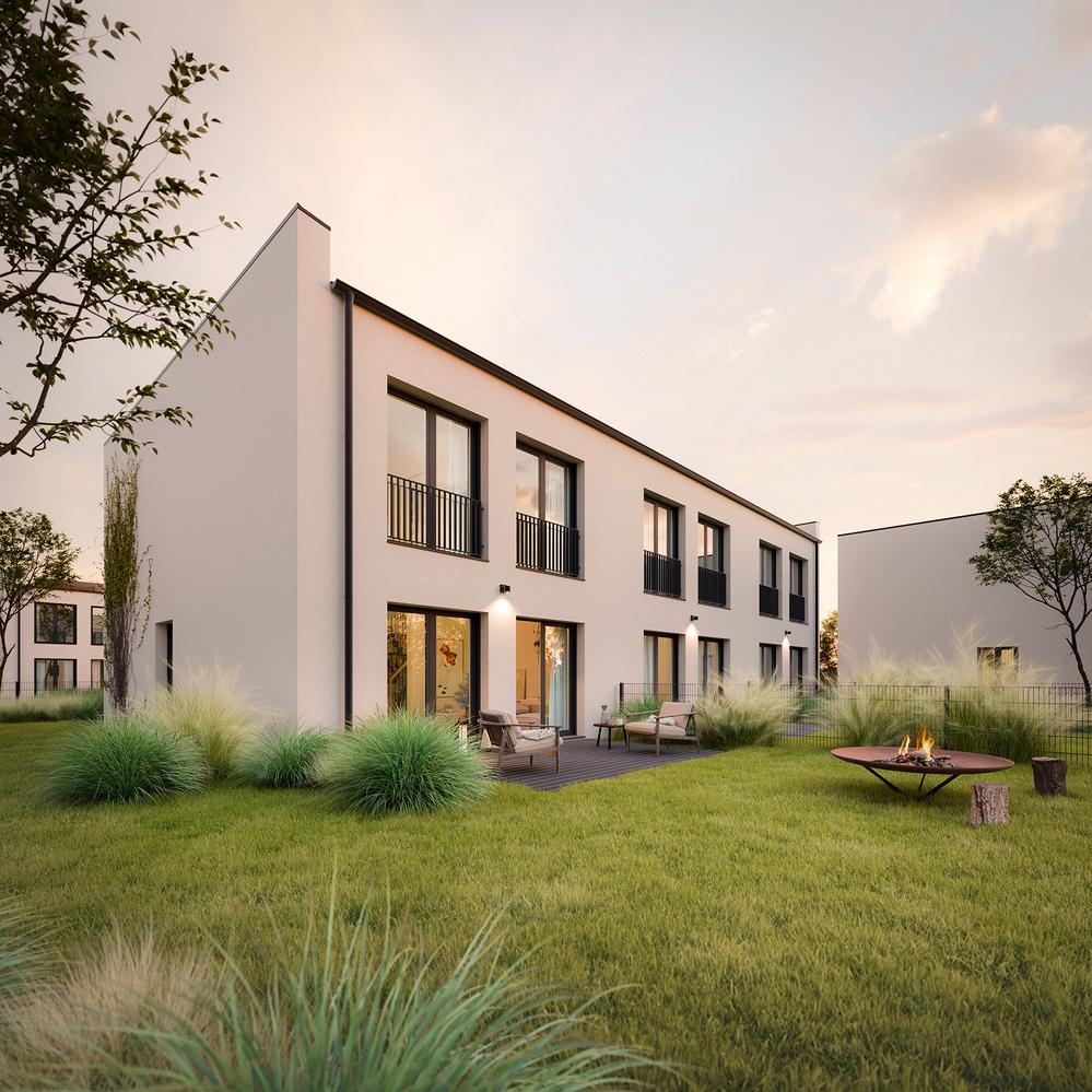 Bild Neubau Häuser Friedrich-Naumann-Straße Hohen Neuendorf: Visualisierung eines Reihenhauses