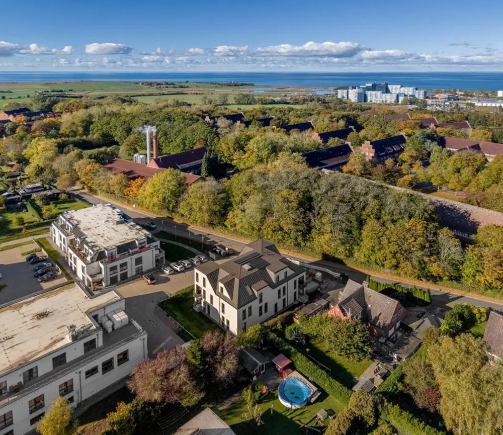 Bild Neubau Eigentumswohnungen Heiligenhafen: Vogelperspektive auf das Bauprojekt