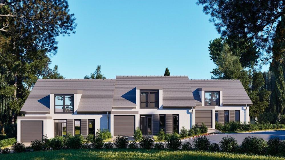 Bild Neubau Häuser Zedernweg Königswinter: Visualisierung einer Einfamilienhausanlage