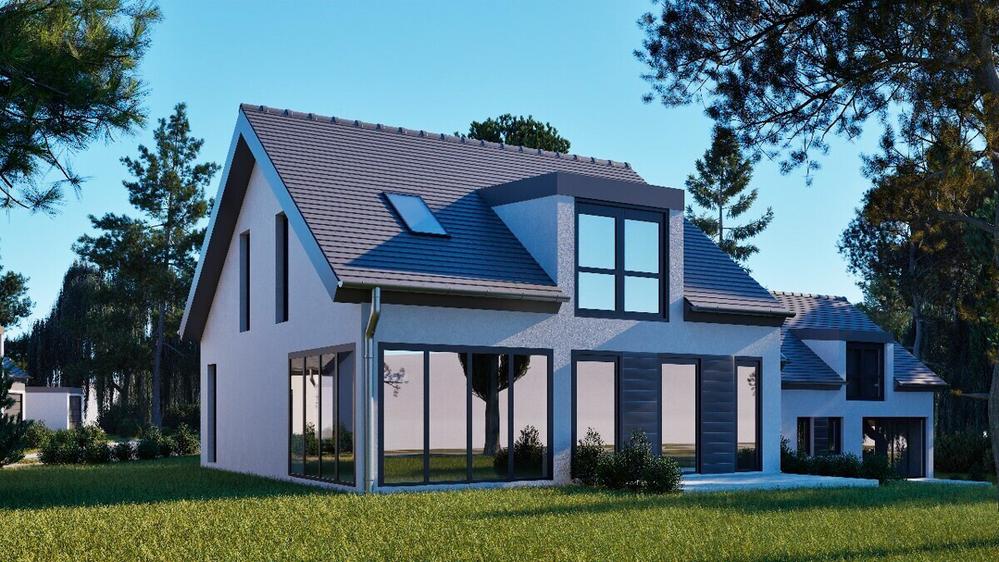 Bild Neubau Häuser Zedernweg Königswinter: Visualisierung einer Einfamilienhausanlage