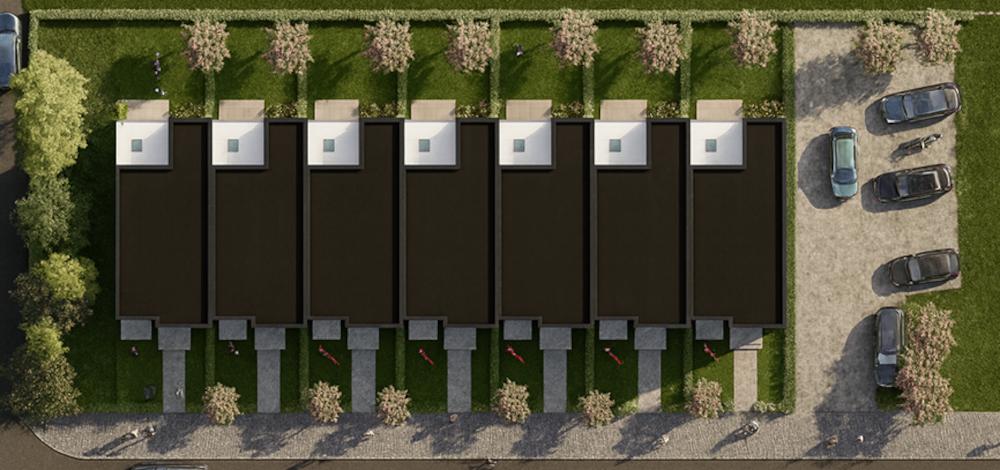 Bild Neubauprojekt Birkfeld, Bergfelde: Visualisierung Townhouses Vogelperspektive