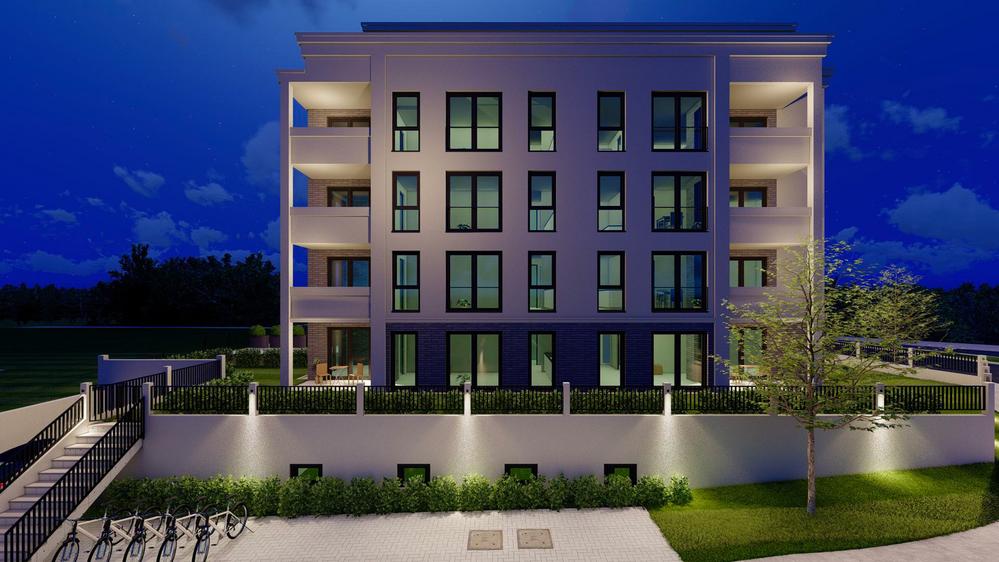 Bild Neubauprojekt  Eigentumswohnungen Bahnstraße Langen in Hessen: Visualisierung eines Mehrfamilienhauses