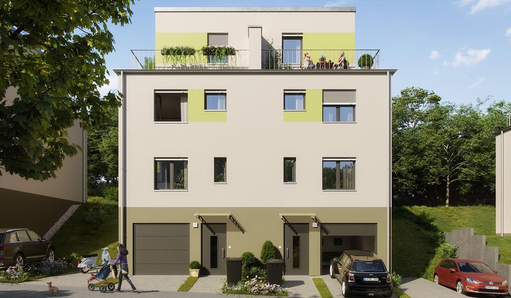 Bild Neubau Eigentumswohnungen und Häuser Hermann-Rosenstock-Weg: Visualisierung eines Mehrfamilienhauses