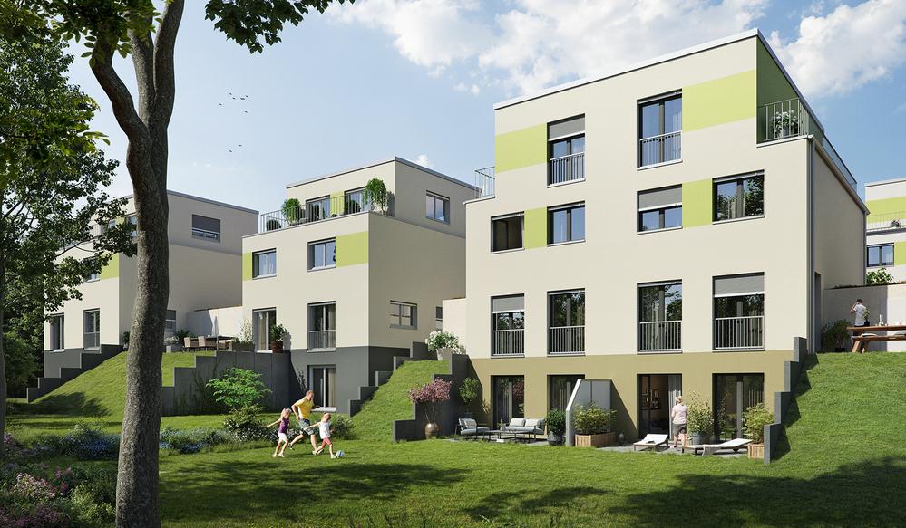 Bild Neubau Eigentumswohnungen und Häuser Hermann-Rosenstock-Weg: Visualisierung eines Mehrfamilienhauses
