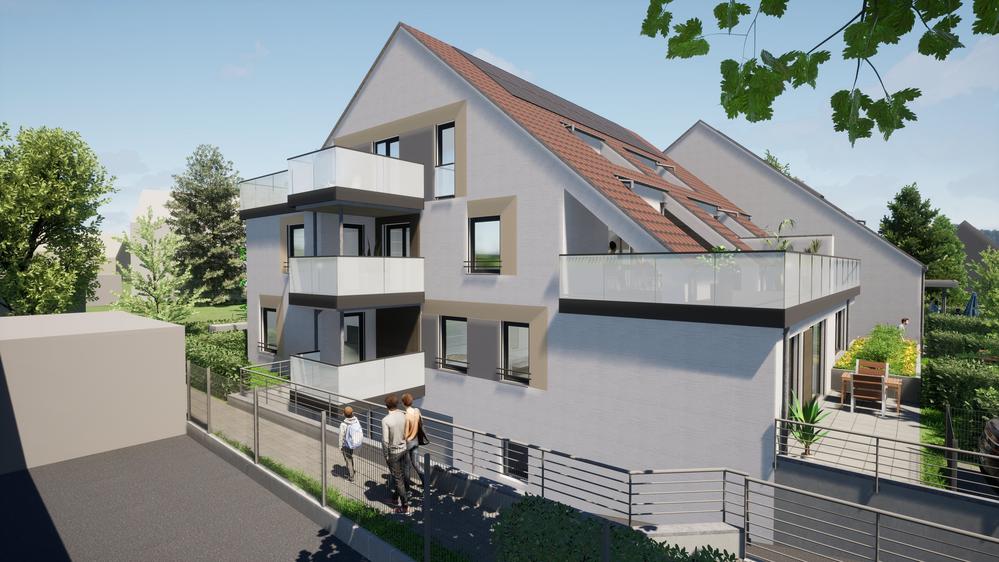 Bild Neubau Eigentumswohnungen Hiltmannsdorfer Straße Fürth: Visualisierung eines Mehrfamilienhauses