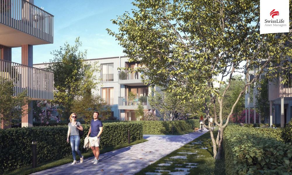 Bild Neubau Eigentumswohnungen Mariabrunner Straße München: Visualisierung eines hellen Wohnzimmers