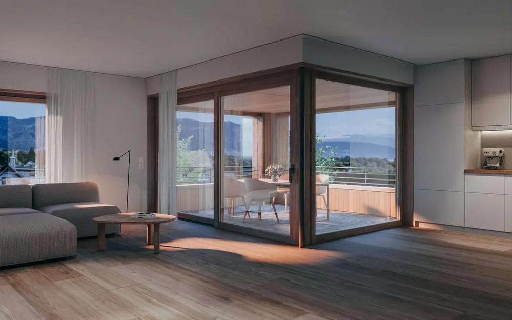 Bild Neubau Eigentumswohnungen Steigstraße Lindau Bodensee: Visualisierung Vogelperspektive auf das Neubauprojekt