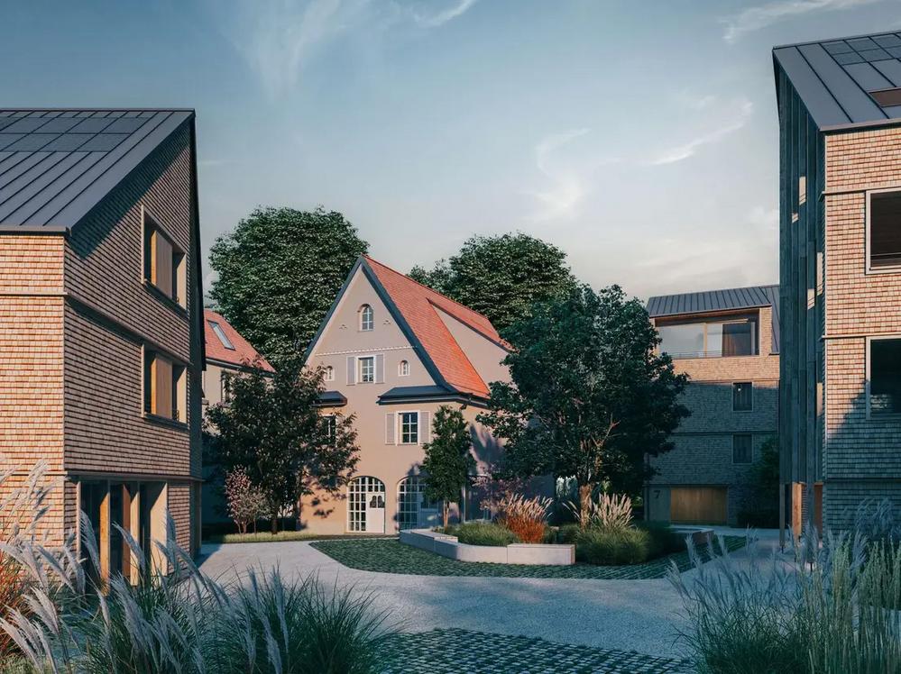 Bild Neubau Eigentumswohnungen Steigstraße Lindau Bodensee: Visualisierung einer offenen Wohnküche