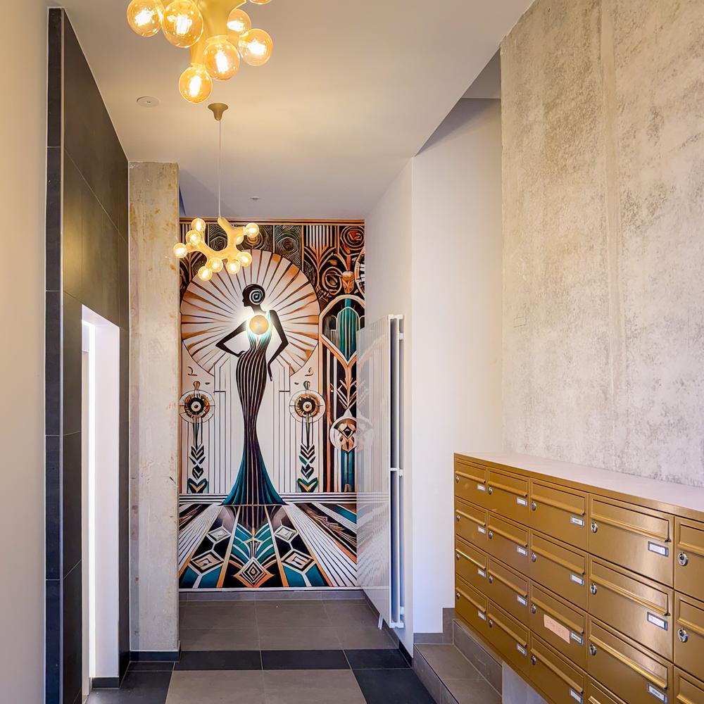 Bild Neubau Eigentumswohnungen Waldstraße Leipzig: Bild einer Briefkastenanlage