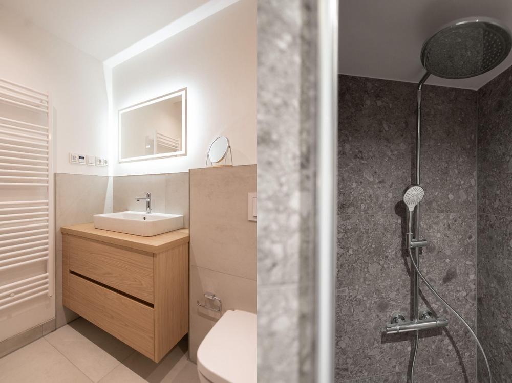 Bild Neubau Eigentumswohnungen Waldstraße Leipzig: Bild-Collage mit Bad-Details