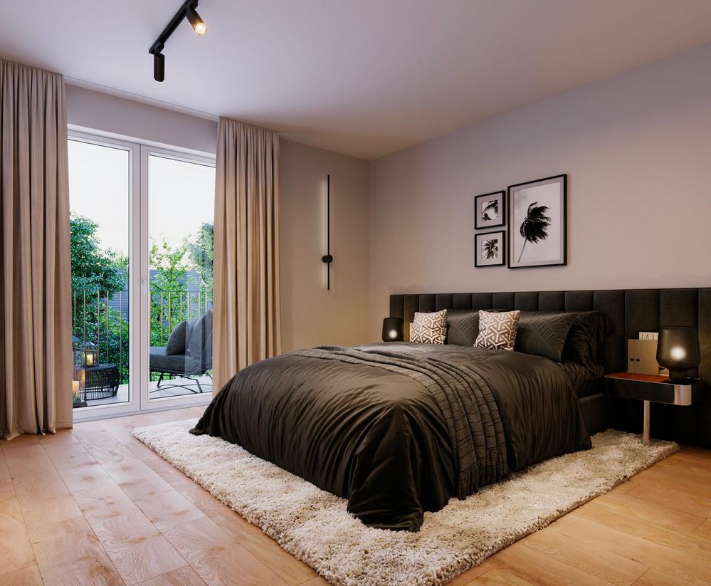 Bild Neubau Eigentumswohnungen Goyastraße München: Bild eines Schlafzimmers