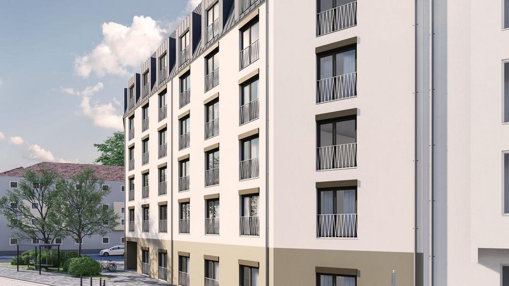 Image New build apartments Burgerstraße Nuremberg: Visualisation of an apartment building