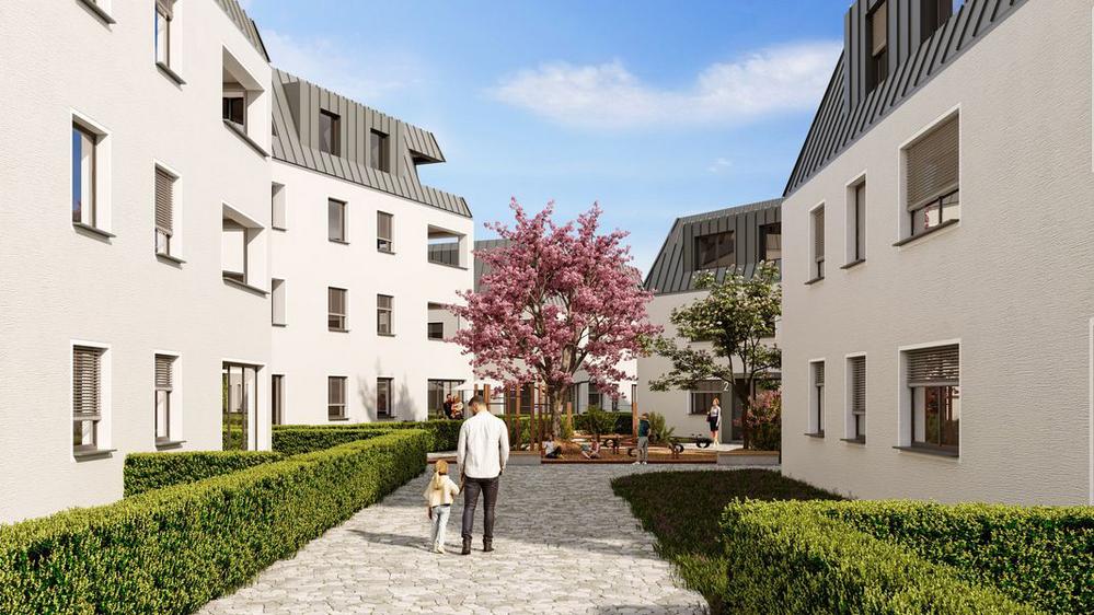 Bild Neubau Annemonenweg Meckenbeuren: Visualisierung eines Mehrfamilienhauses