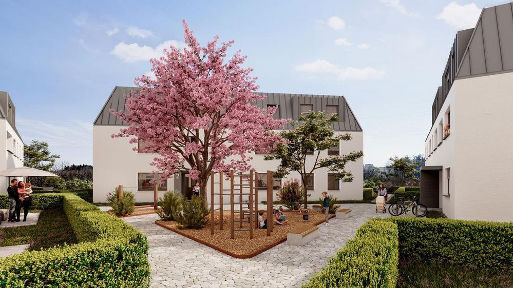 Bild Neubau Annemonenweg Meckenbeuren: Visualisierung eines Mehrfamilienhauses