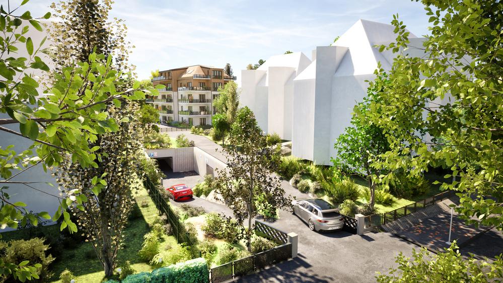 Bild Neubau Eigentumswohnungen Rilkestraße Markkleeberg: Visualisierung eines Mehrfamilienhauses