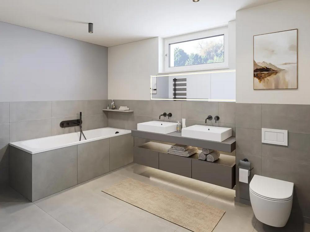 Bild Neubau Eigentumswohnungen Klistostraße Berlin: Visualisierung eines modernen Badezimmers