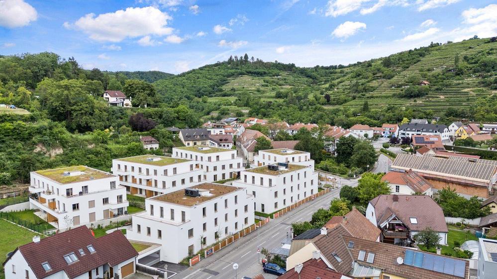 Bild Neubau Eigentumswohnungen Kremstalstraße Krems an der Donau: Vogelperspektive auf das Neubauprojekt