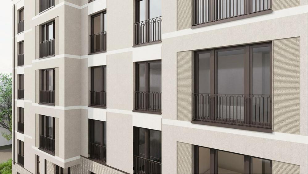 Bild Neubau Eigentumswohnungen Lückstraße Berlin: Visualisierung einer Hausfassade