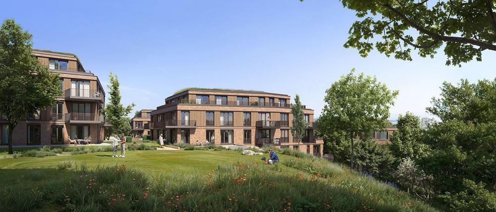 Bild Neubau Eigentumswohnungen Possenhofener Straße Feldafing: Außenvisualisierung von Mehrfamilienhäusern