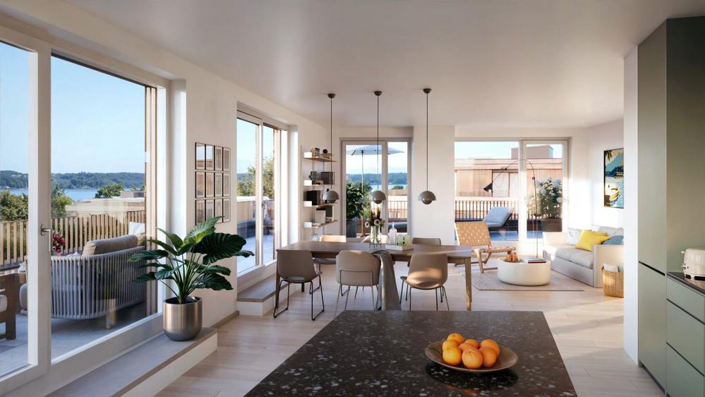 Bild Neubau Eigentumswohnungen Possenhofener Straße Feldafing: Außenvisualisierung von Mehrfamilienhäusern