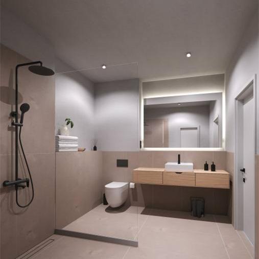 Bild Neubau Eigentumswohnungen Possenhofener Straße Feldafing: Visualisierung eines Badezimmers