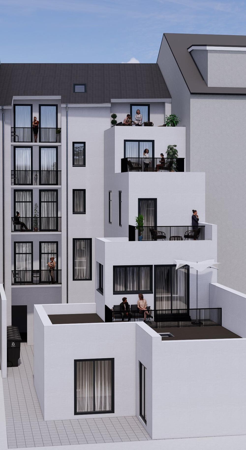 Bild Neubau Eigentumswohnungen Nieher Straße Köln: Visualisierung eines Mehrfamilienhauses