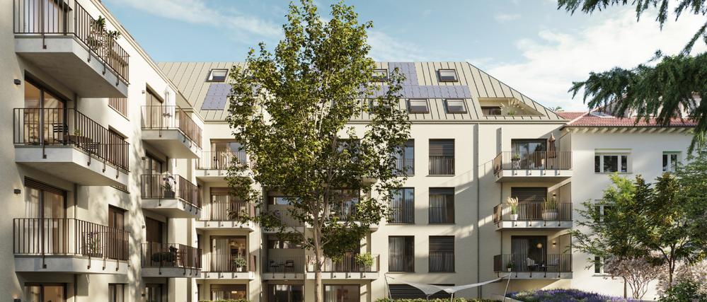 Bild Neubau Eigentumswohnungen Wildbader Straße Stuttgart: Visualisierung eines Mehrfamilienhauses