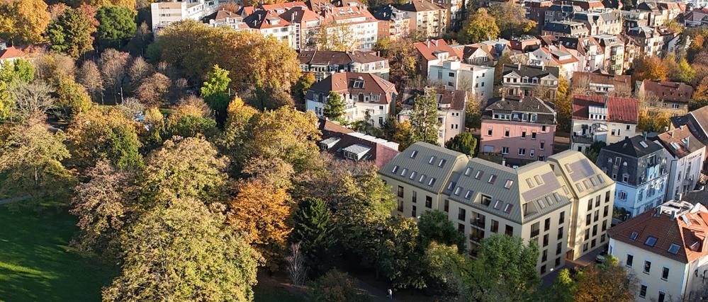 Bild Neubau Eigentumswohnungen Wildbader Straße Stuttgart: Visualisierung eines hellen Wohnzimmers