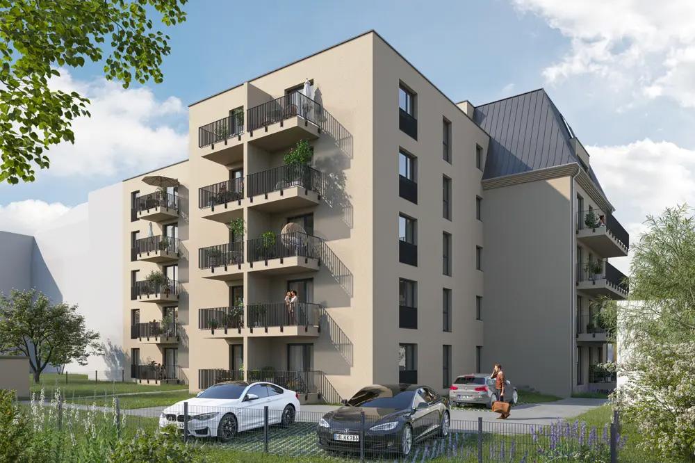 Bild Neubau Eigentumswohnungen Geishornstraße Offenbach am Main: Visualisierung eines Mehrfamilienhauses