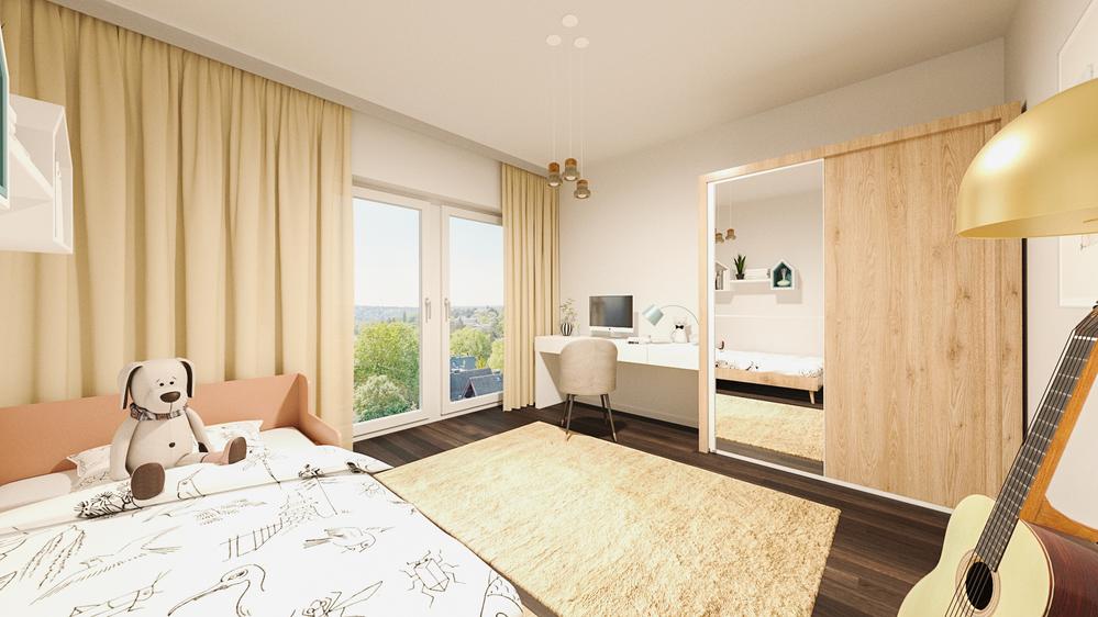 Bild Neubau Eigentumswohnungen Limesblick Idstein: Visualisierung eines Wohnzimmers