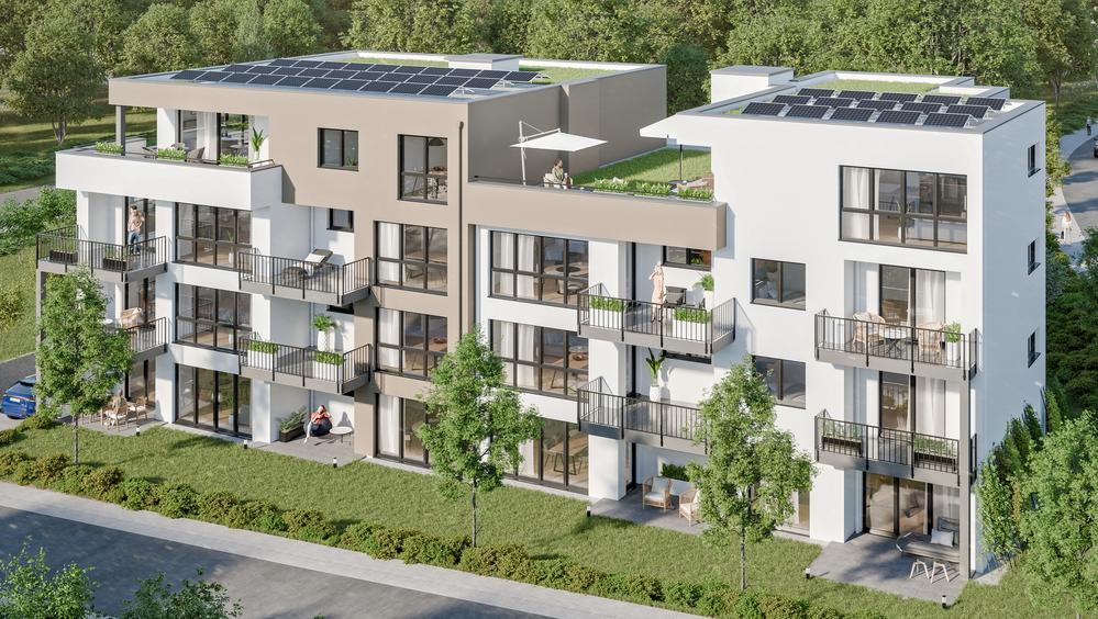 Bild Neubau Eigentumswohnungen Limesblick Idstein: Visualisierung eines Mehrfamilienhauses