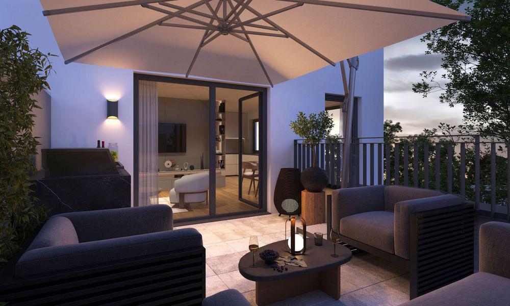 Bild Neubau Eigentumswohnungen Forstenrieder Allee München: Visualisierung einer Dachterrasse