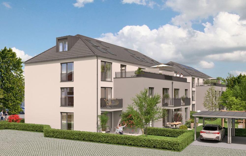 Bild Neubau Eigentumswohnungen Forstenrieder Allee München: Visualisierung eines Mehrfamilienhauses