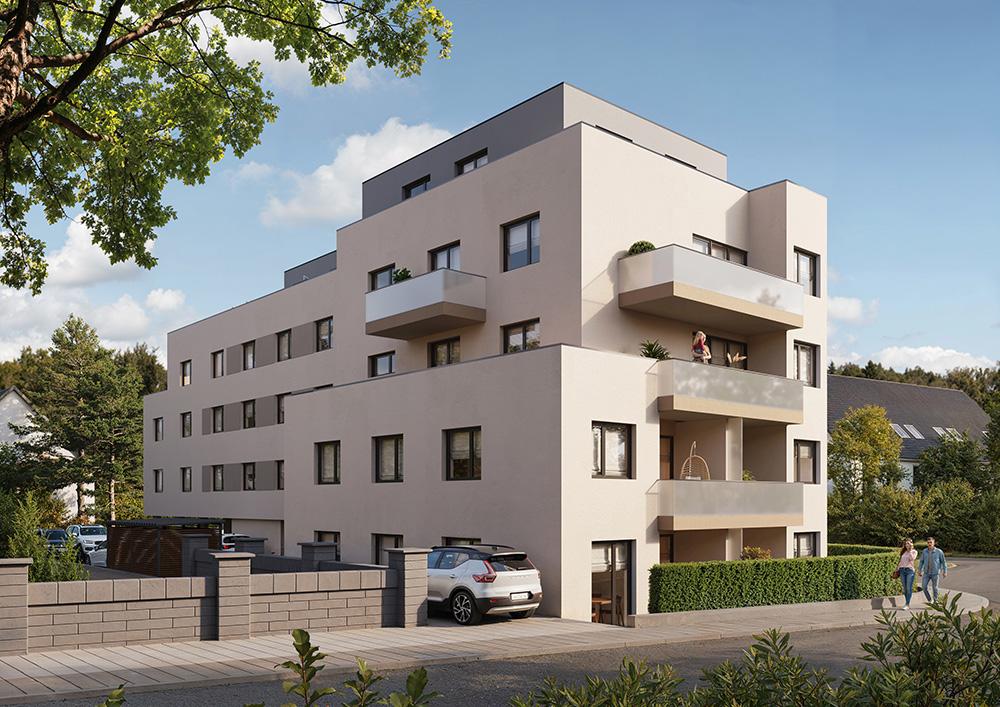 Bild Neubau Eigentumswohnungen Brauweilerstraße Bergheim: Visualisierung eines Mehrfamilienhauses
