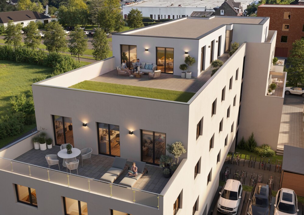 Bild Neubau Eigentumswohnungen Brauweilerstraße Bergheim: Visualisierung eines Mehrfamilienhauses
