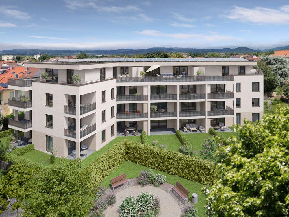 Bild Neubau Eigentumswohnungen Im Hofacker Gundelfingen: Visualisierung eines Mehrfamilienhauses